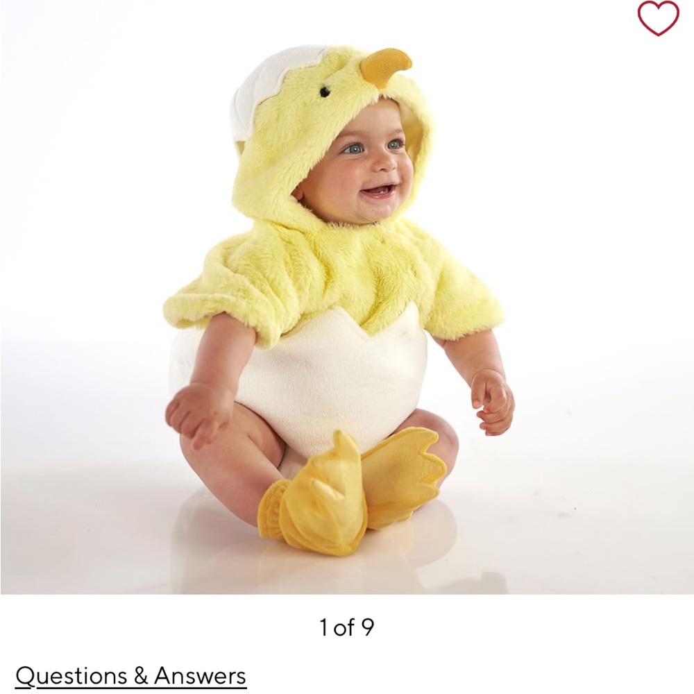 Pottery Barn Kids Yellow and White Chick Costume